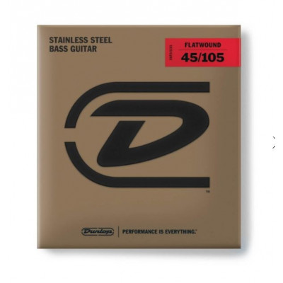 DUNLOP BASS FLATWND LG SCALE 45/105-4/SET комплект струн для бас-гитары,...