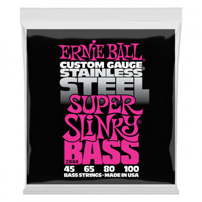 Струны ERNIE BALL 2844 Stainless Steel Slinky Super 45-100 Струны ERNIE BALL 2844 Stainless Steel Slinky Super 45-100
