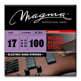 Magma Strings BE158N - Струны для 8-струнной бас-гитары 40/17-100/50, Серия: Nickel Plated Steel, Калибр: 40/17-60/25-80/35-100/50, Обмотка: круглая, Magma Strings BE158N - Струны для 8-струнной бас-гитары 40/17-100/50, Серия: Nickel Plated Steel, Калибр: 40/17-60/25-80/35-100/50, Обмотка: круглая,