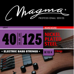 Magma Strings BE155N - Струны для 5-струнной бас-гитары Low B 40-125, Серия: Nickel Plated Steel, Калибр: 40-60-80-100-125, Обмотка: круглая, никелиро