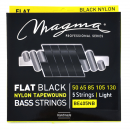 Magma Strings BE405NB - Струны для 5-струнной бас-гитары Low B 50-130, Серия: Nylon Black Tapewound, Калибр: 50-65-85-105-130, Обмотка: плоская, обёрн Magma Strings BE405NB - Струны для 5-струнной бас-гитары Low B 50-130, Серия: Nylon Black Tapewound, Калибр: 50-65-85-105-130, Обмотка: плоская, обёрн
