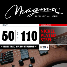 Magma Strings BE200N - Струны для бас-гитары 50-110, Серия: Nickel Plated Steel, Калибр: 50-70-90-110, Обмотка: круглая, никелированая сталь, Натяжени