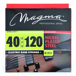 Magma Strings BE145N - Струны для 5-струнной бас-гитары Low B 40-120, Серия: Nickel Plated Steel, Калибр: 40-60-75-95-120, Обмотка: круглая, никелиров