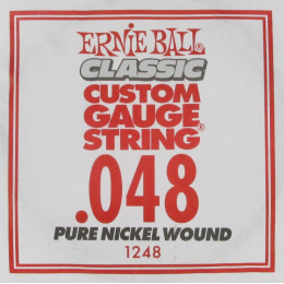 Ernie Ball 1248 струна для электро и акустических гитар. Никель, калибр .048 Ernie Ball 1248 струна для электро и акустических гитар. Никель, калибр .048
