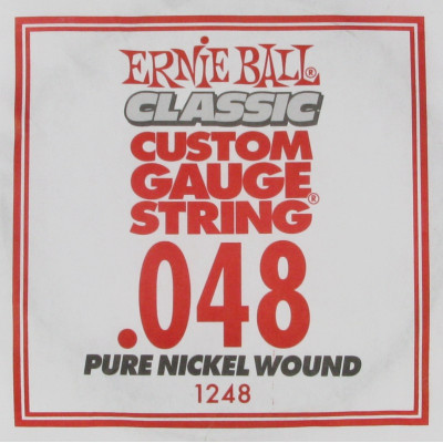 Ernie Ball 1248 струна для электро и акустических гитар. Никель, калибр .048 Ernie Ball 1248 струна для электро и акустических гитар. Никель, калибр .048