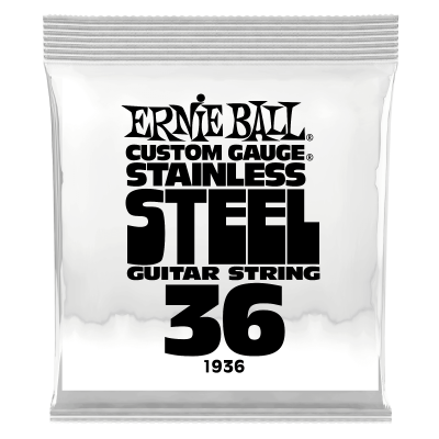 Ernie Ball 1936 струна одиночная для электрогитары, Серия Stainless Steel, Калибр: 36, Сердцевина: шестигранник; сталь, покрытая оловом, Обмотка: Ernie Ball 1936 струна одиночная для электрогитары, Серия Stainless Steel, Калибр: 36, Сердцевина: шестигранник; сталь, покрытая оловом, Обмотка: