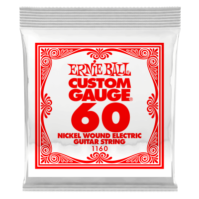 Ernie Ball 1160 струна для электро и акустических гитар. Сталь, калибр .060 Ernie Ball 1160 струна для электро и акустических гитар. Сталь, калибр .060