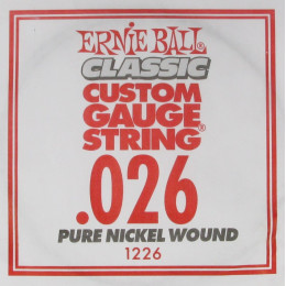 Ernie Ball 1226 струна для электро и акустических гитар. Никель, калибр .026