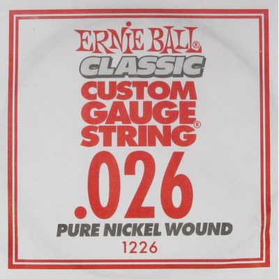 Ernie Ball 1226 струна для электро и акустических гитар. Никель, калибр .026 Ernie Ball 1226 струна для электро и акустических гитар. Никель, калибр .026