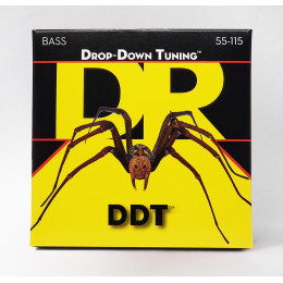 DR DDT-55 - струны для 4-струнной бас-гитары, пониженый строй, Калибр: 55-115, Серия: DDT™, Обмотка: нержавеющая сталь, Покрытие: нет