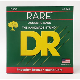 DR RPB5-45 - струны для 5-струнной акустической бас-гитары, Калибр: 45-125, Серия: RARE™, Обмотка: фосфористая бронза, Покрытие: нет