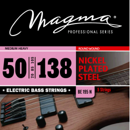 Magma Strings BE195N - Струны для 5-струнной бас-гитары, Серия: Nickel Plated Steel, Калибр: 50-70-85-105-138, Обмотка: круглая, никелированая сталь,
