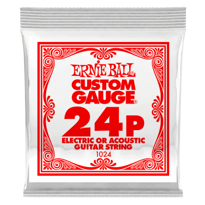 Ernie Ball 1024 струна для электро и акустических гитар. Сталь, калибр .024