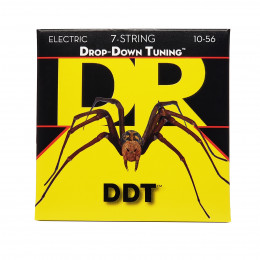 DR DDT7-10 - струны для 7-струнной электрогитары, Калибр: 10-56, Серия: DDT™, Обмотка: никелированая сталь, Покрытие: нет
