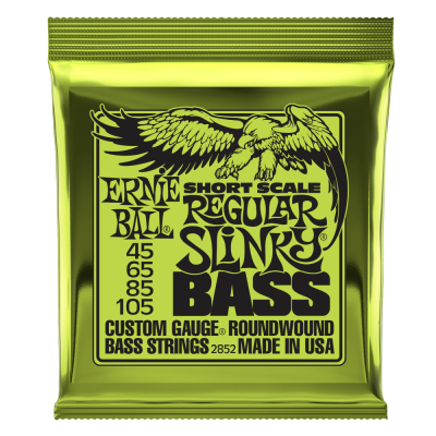 Ernie Ball 2852 комплект струн на короткомензурный бас 30,5", калибр 45 - 65 - 85 - 105 Ernie Ball 2852 комплект струн на короткомензурный бас 30,5", калибр 45 - 65 - 85 - 105