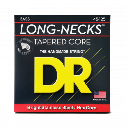 DR TMH5-45 - струны для 5-струнной бас-гитары, Калибр: 45-125, Серия: LONG NECKS™, Обмотка: нержавеющая сталь, Покрытие: нет