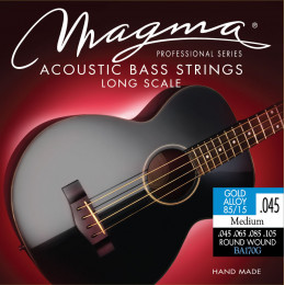 Magma Strings BA130G - Струны для акустической бас-гитары, Серия: Gold Alloy 85/15, Калибр: 40-55-75-95, Обмотка: круглая, бронзовый сплав, Натяжение: