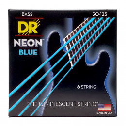 DR NBB6-30 - струны для 6-струнной бас-гитары, Калибр: 30-125, Серия: HI-DEF NEON™, Обмотка: посеребрёная/никелированая сталь, Покрытие: люминесцентно