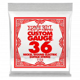 Ernie Ball 1136 струна для электро и акустических гитар. Никель, в оплётке, калибр .036 Ernie Ball 1136 струна для электро и акустических гитар. Никель, в оплётке, калибр .036