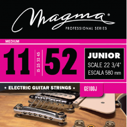 Magma Strings GE100J - Струны для короткомензурной электрогитары 22 3/4" 11-52, Серия: Kid & Junior, Калибр: 11-15-25-32-45-52.