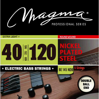 Magma Strings BE145NDB - Струны для 5-струнной бас-гитары Low B Double Ball End 40-120, Серия: Double Ball End, Калибр: 40-60-75-95-120, Обмотка: круг Magma Strings BE145NDB - Струны для 5-струнной бас-гитары Low B Double Ball End 40-120, Серия: Double Ball End, Калибр: 40-60-75-95-120, Обмотка: круг