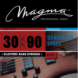 Magma Strings BE110S - Струны для бас-гитары 30-90, Серия: Stainless Steel, Калибр: 30-50-70-90, Обмотка: круглая, нержавеющая сталь, Натяжение: Ultra