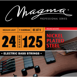 Magma Strings BE167N - Струны для 7-струнной бас-гитары 24-125, Серия: Nickel Plated Steel, Калибр: 24-30-45-65-80-100-125, Обмотка: круглая, никелиро Magma Strings BE167N - Струны для 7-струнной бас-гитары 24-125, Серия: Nickel Plated Steel, Калибр: 24-30-45-65-80-100-125, Обмотка: круглая, никелиро