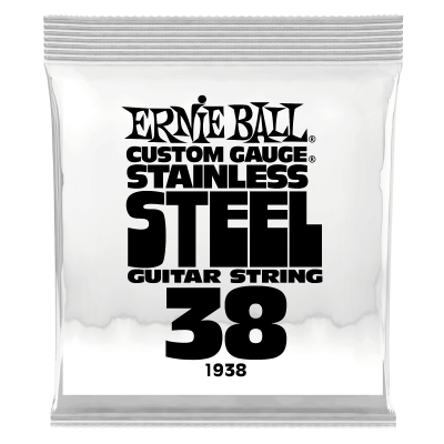 Ernie Ball 1938 струна одиночная для электрогитары, Серия Stainless Steel, Калибр: 38, Сердцевина: шестигранник; сталь, покрытая оловом, Обмотка: Ernie Ball 1938 струна одиночная для электрогитары, Серия Stainless Steel, Калибр: 38, Сердцевина: шестигранник; сталь, покрытая оловом, Обмотка: