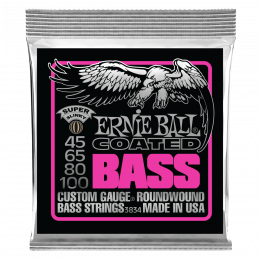 Ernie Ball 3834 струны для бас-гитары Coated Bass Super Slinky (45-65-80-100) покрытые спец. сплавом Ernie Ball 3834 струны для бас-гитары Coated Bass Super Slinky (45-65-80-100) покрытые спец. сплавом