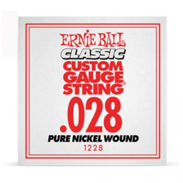 Ernie Ball 1228 струна для электро и акустических гитар. Никель, калибр .028