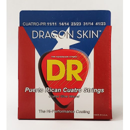 DR CUATRO-PR - DRAGON SKIN™ - струны для пуэрториканского куатро, прозрачное покрытие.
