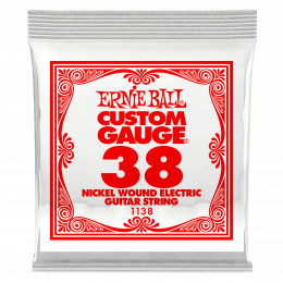 Ernie Ball 1138 струна для электро и акустических гитар. Никель, в оплётке, калибр .038 Ernie Ball 1138 струна для электро и акустических гитар. Никель, в оплётке, калибр .038