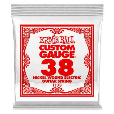 Ernie Ball 1138 струна для электро и акустических гитар. Никель, в оплётке, калибр .038 Ernie Ball 1138 струна для электро и акустических гитар. Никель, в оплётке, калибр .038