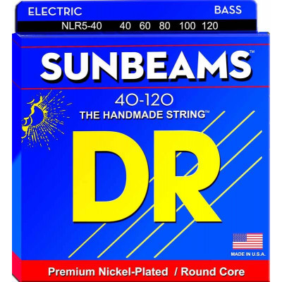 DR NLR5-40 - струны для 5-струнной бас-гитары, Калибр: 40-120, Серия: SUNBEAM™, Обмотка: никелированая сталь, Покрытие: нет DR NLR5-40 - струны для 5-струнной бас-гитары, Калибр: 40-120, Серия: SUNBEAM™, Обмотка: никелированая сталь, Покрытие: нет