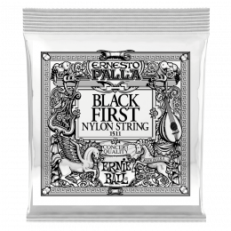 Ernie Ball 1511 1я струна для классической гитары. Черный нейлон, калибр .028 Ernie Ball 1511 1я струна для классической гитары. Черный нейлон, калибр .028