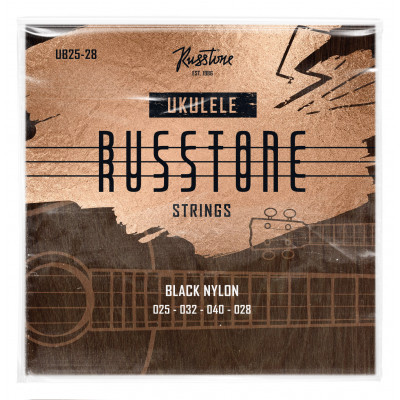 Russtone UB25-28 - Струны для укулеле, Серия: Black Nylon, Калибр: 25-32-40-28.