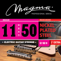 Magma Strings GE160N - Струны для электрогитары, Серия: Nickel Plated Steel, Калибр: 11-14-18-28-38-50, Обмотка: круглая, никелированая сталь, Натяжен