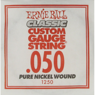 Ernie Ball 1250 струна для электро и акустических гитар. Никель, калибр .050 Ernie Ball 1250 струна для электро и акустических гитар. Никель, калибр .050