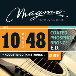 Magma Strings GA120P - Струны для акустической гитары, Серия: Coated Phosphor Bronze, Калибр: 10-14-22-28-38-48, Обмотка: круглая, фосфористая бронза Magma Strings GA120P - Струны для акустической гитары, Серия: Coated Phosphor Bronze, Калибр: 10-14-22-28-38-48, Обмотка: круглая, фосфористая бронза