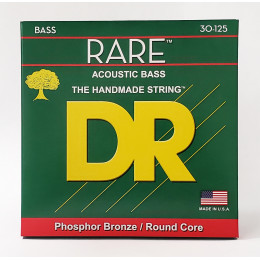 DR RPB6-30 - струны для 6-струнной акустической бас-гитары, Калибр: 30-125, Серия: RARE™, Обмотка: фосфористая бронза, Покрытие: нет