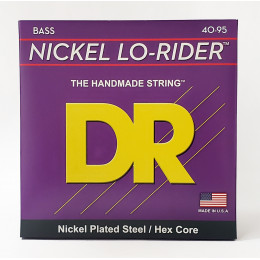 DR NLLH-40 - струны для 4-струнной бас-гитары, Калибр: 40-95, Серия: NICKEL LO-RIDER™, Обмотка: никелированая сталь, Покрытие: нет
