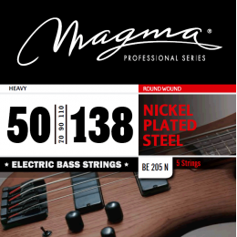 Magma Strings BE205N - Струны для 5-струнной бас-гитары, Серия: Nickel Plated Steel, Калибр: 50-70-90-110-138, Обмотка: круглая, никелированая сталь,
