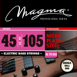Magma Strings BE170NDB - Струны для бас-гитары Double Ball End 45-105, Серия: Double Ball End, Калибр: 45-65-85-105, Обмотка: круглая, никелированая с