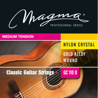 Magma Strings GC110D - Струны для классической гитары, Серия: Nylon Crystal Gold Alloy Wound, Обмотка: позолоченая, Натяжение: Medium Tension. Magma Strings GC110D - Струны для классической гитары, Серия: Nylon Crystal Gold Alloy Wound, Обмотка: позолоченая, Натяжение: Medium Tension.