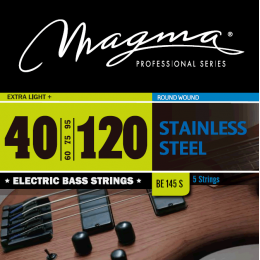 Magma Strings BE145S - Струны для 5-струнной бас-гитары Low B 40-120, Серия: Stainless Steel, Калибр: 40-60-75-95-120, Обмотка: круглая, нержавеющая с