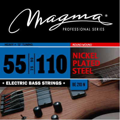 Magma Strings BE210N - Струны для бас-гитары 55-110, Серия: Nickel Plated Steel, Калибр: 55-75-90-110, Обмотка: круглая, никелированая сталь, Натяжени Magma Strings BE210N - Струны для бас-гитары 55-110, Серия: Nickel Plated Steel, Калибр: 55-75-90-110, Обмотка: круглая, никелированая сталь, Натяжени