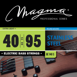 Magma Strings BE140S - Струны для бас-гитары, Серия: Stainless Steel, Калибр: 40-60-75-95, Обмотка: круглая, нержавеющая сталь, Натяжение: Extra Light