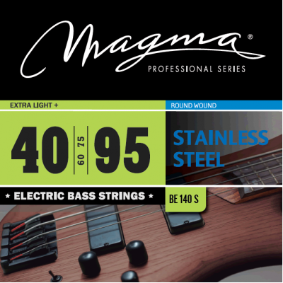 Magma Strings BE140S - Струны для бас-гитары, Серия: Stainless Steel, Калибр: 40-60-75-95, Обмотка: круглая, нержавеющая сталь, Натяжение: Extra Light
