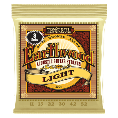 Ernie Ball 3004 струны для акуст.гитары (набор из трёх комплектов 2004) Earthwood 80/20 Bronze Light (11-15-22w-30-42-52) Ernie Ball 3004 струны для акуст.гитары (набор из трёх комплектов 2004) Earthwood 80/20 Bronze Light (11-15-22w-30-42-52)