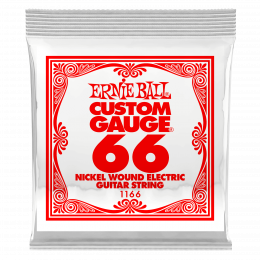Ernie Ball 1166 струна для электро гитар. Никель, калибр .066 Ernie Ball 1166 струна для электро гитар. Никель, калибр .066